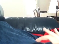 girl orgasms with hand in jeans